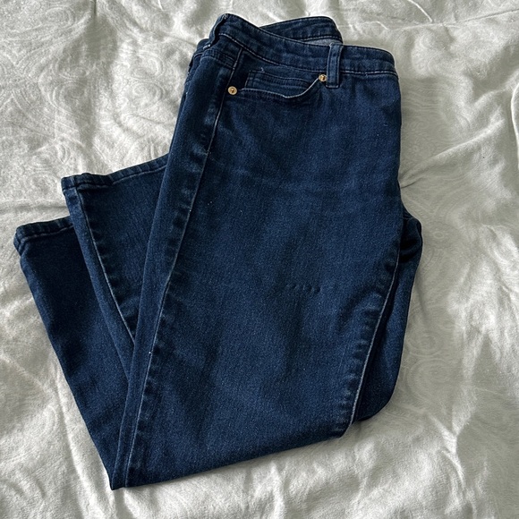 Michael Kors Navy Straight Leg Jeans - Picture 1 of 6